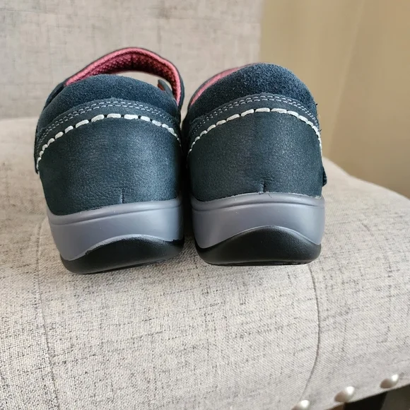 Orthfeet Blue Athens Mary Jane Leather Shoes Womes Size 9 Medium Velcro - Picture 13 of 15